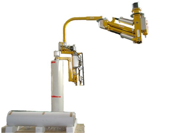 Overhead manipulator, clamp mandrel, bobbin 0-90° pneumatic tilt