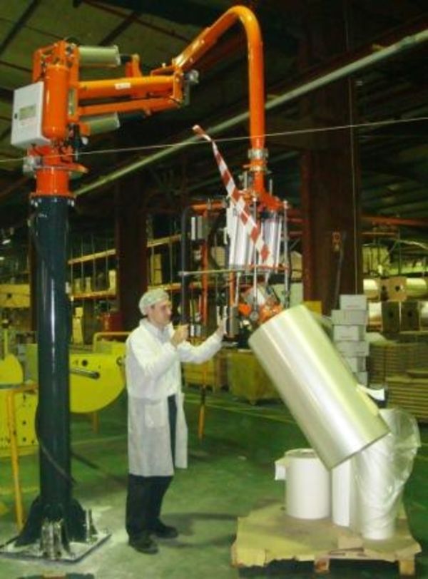 Handling of various diameter bobbins and their 0-90° front tilt 