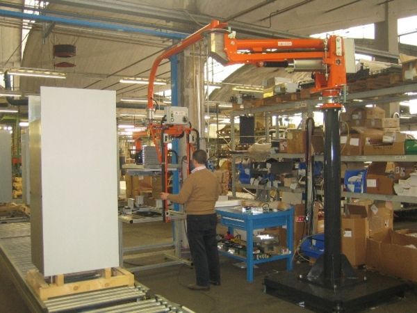 Manipulator for motor panels and installation over refrigerators 03