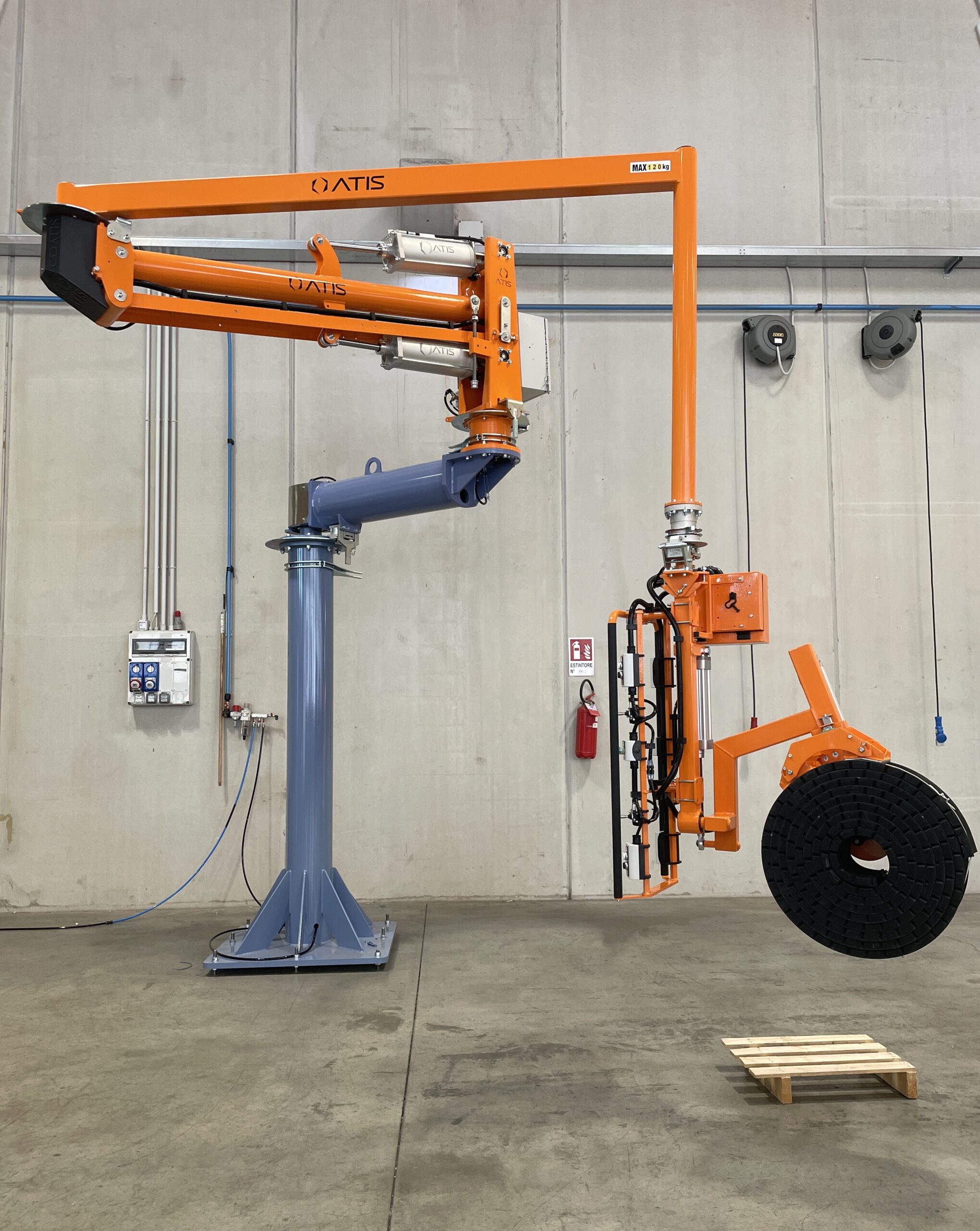 Lifter for handling rolls