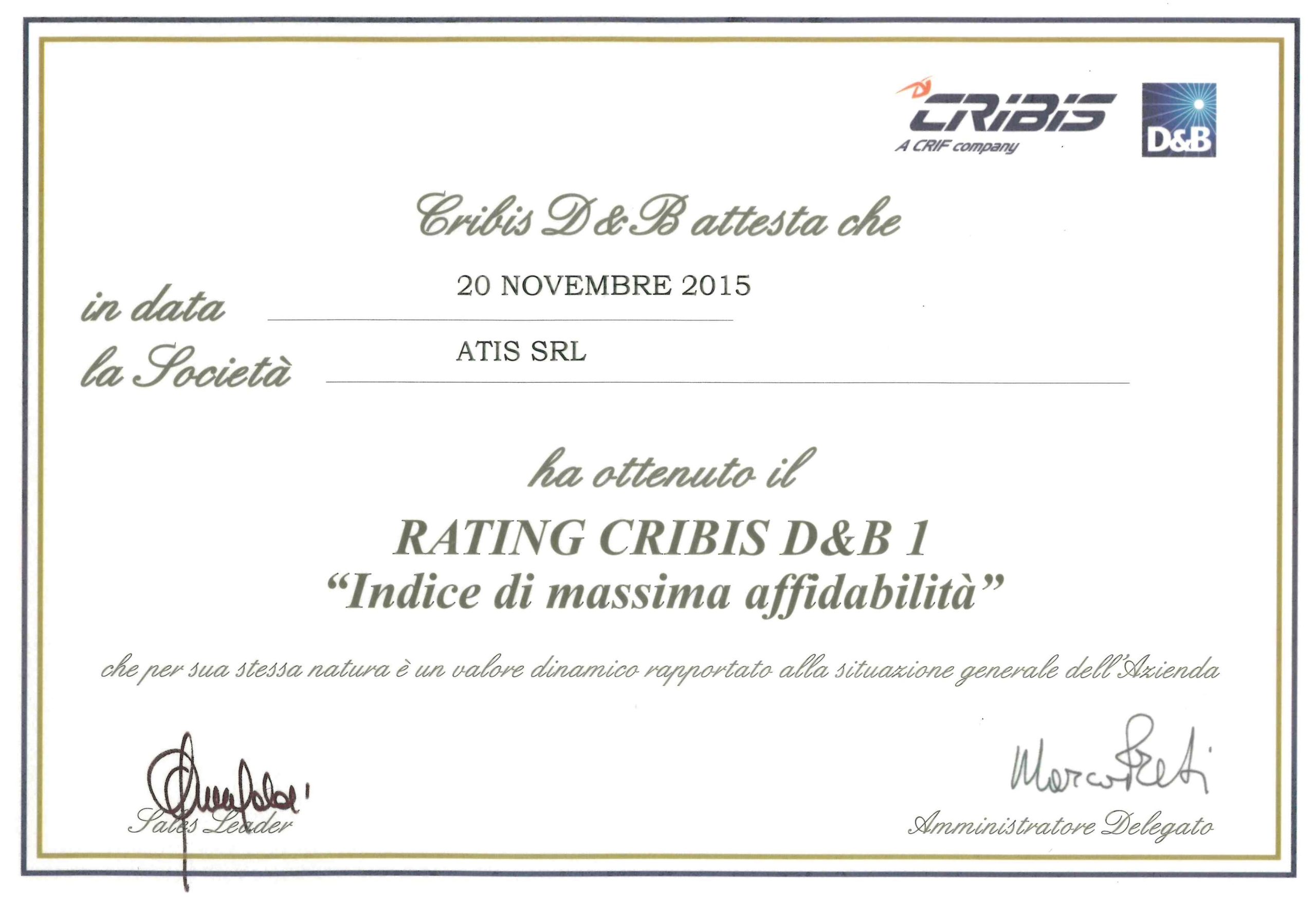 ATIS-manipolatori-certificato-rating-1-Cribis-D-B.