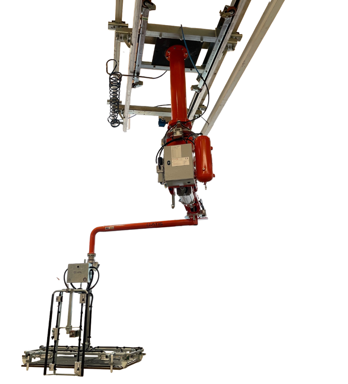 Pneumatic manipulator for frames