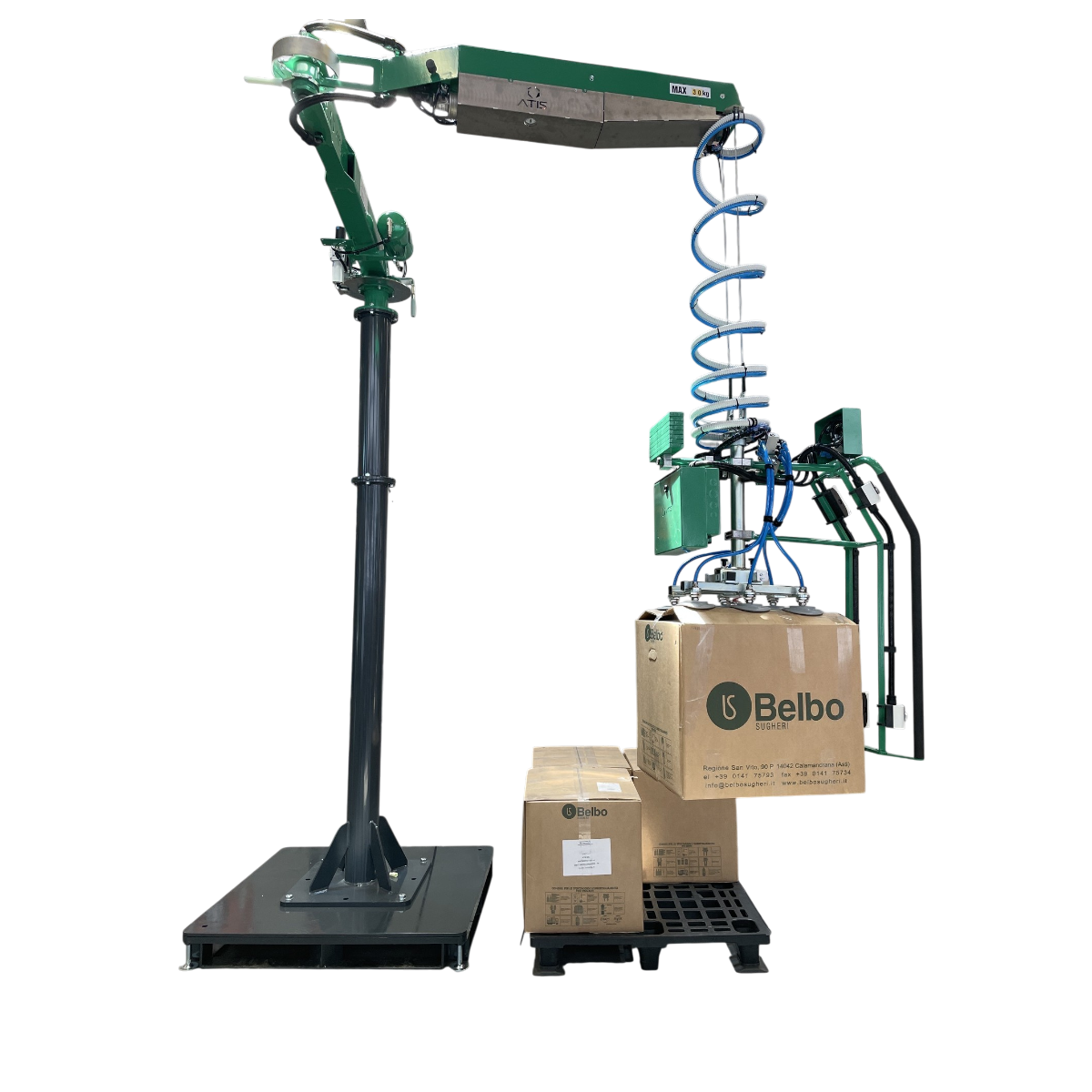 Manipulator for handling carton boxes