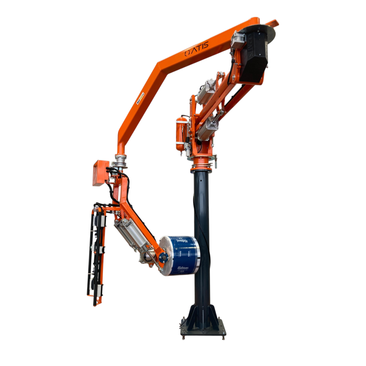 Pneumatic manipulator for rolls